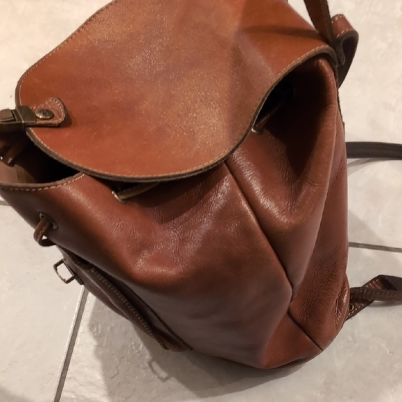 Patricia Nash High Quality Brown Leather Backpack - Picture 5 of 8